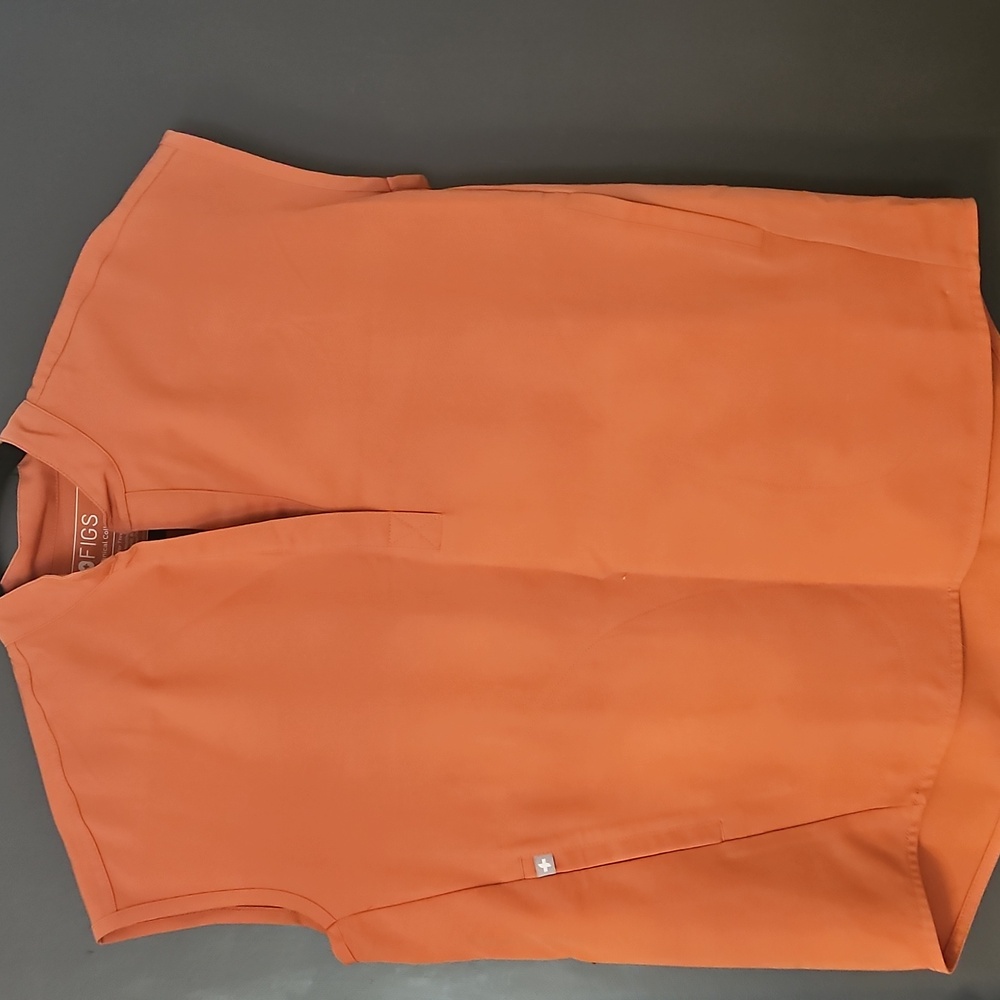 Figs Vibrant Burnt Orange Sleeveless Top